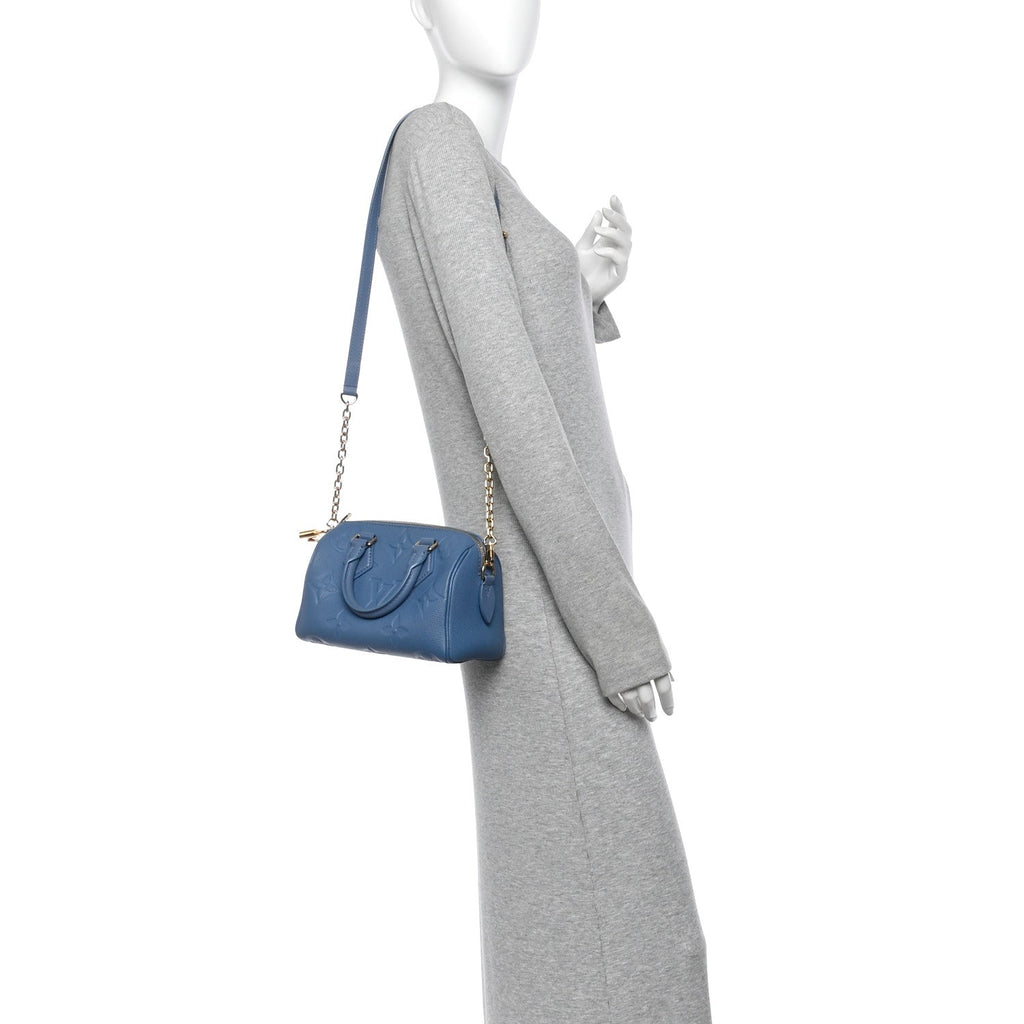 Empreinte Monogram Giant Speedy Bandouliere 20 Blue Jean
