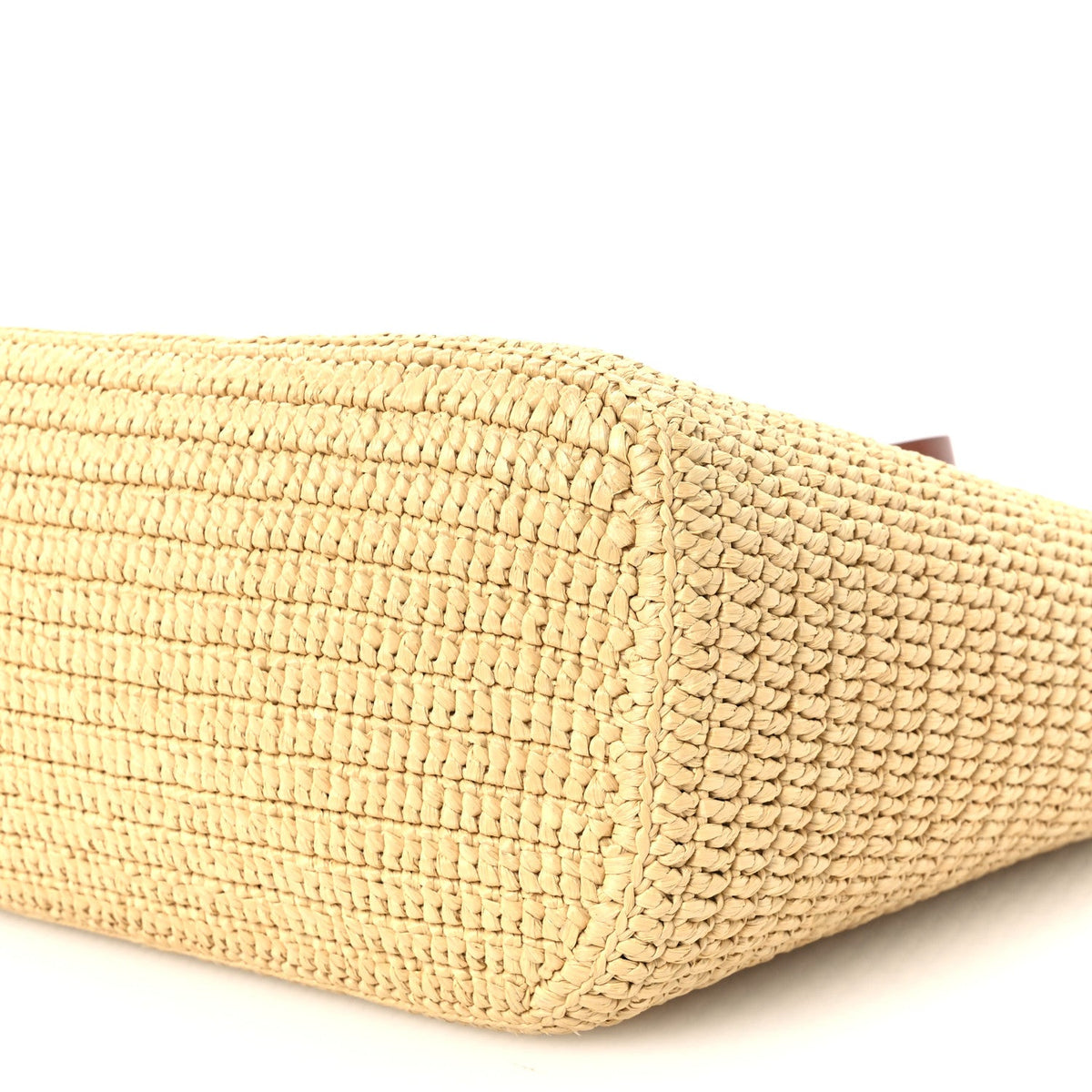 Crochet Vitello Secchiello Bucket Bag Naturale Brandy