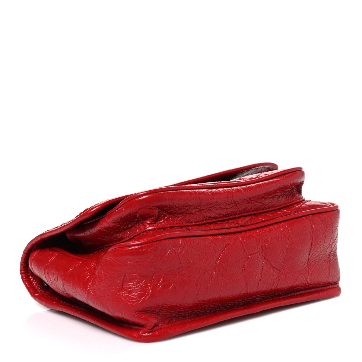 Crinkled Calfskin Matelasse Monogram Baby Niki Chain Satchel Rouge Eros