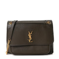Grained Lambskin Monogram Large Niki Chain Satchel Light Musk