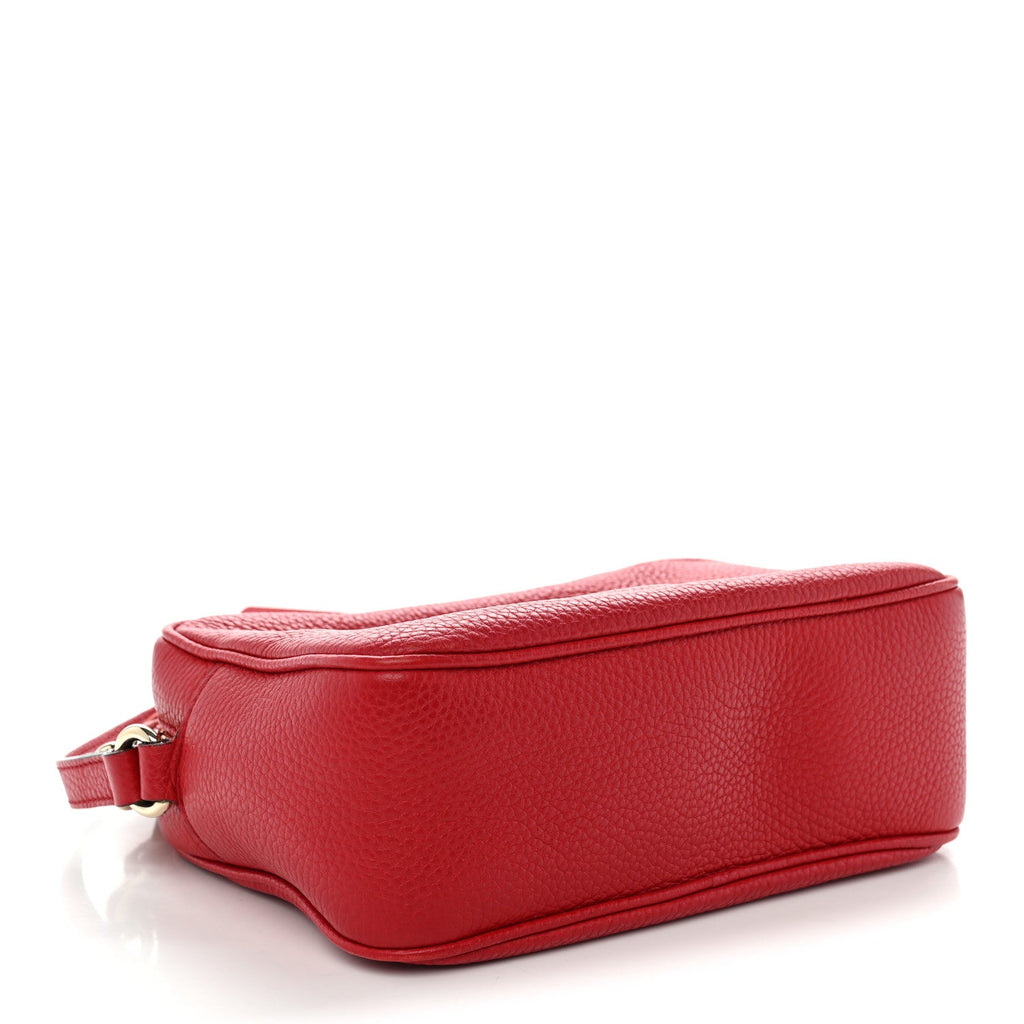 Pebbled Calfskin Small Soho Disco Bag Tabasco Red