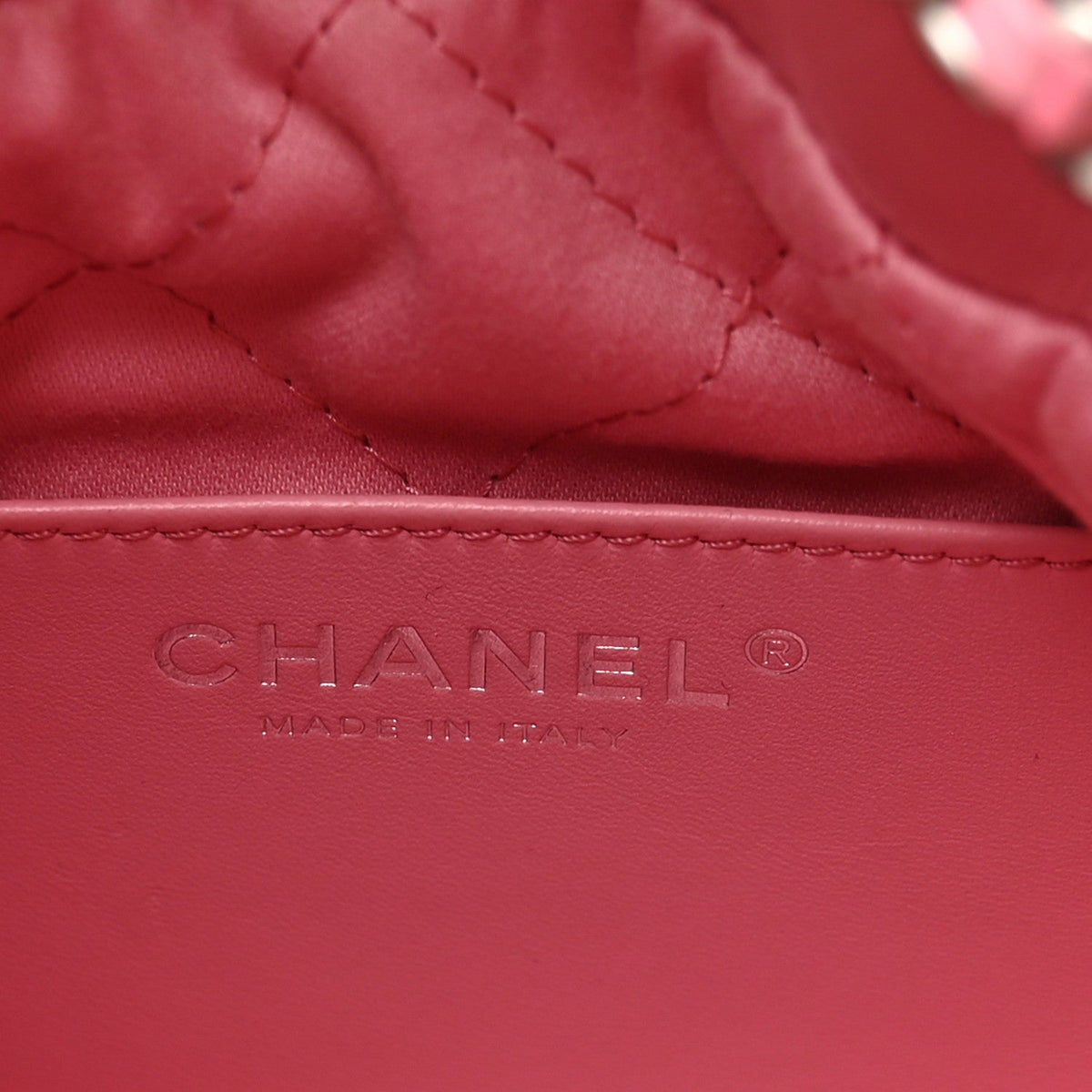 Shiny Calfskin Quilted Mini Chanel 22 Pink