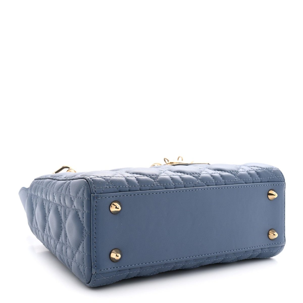 Lambskin Cannage Small My ABCDior Lady Dior Denim Blue