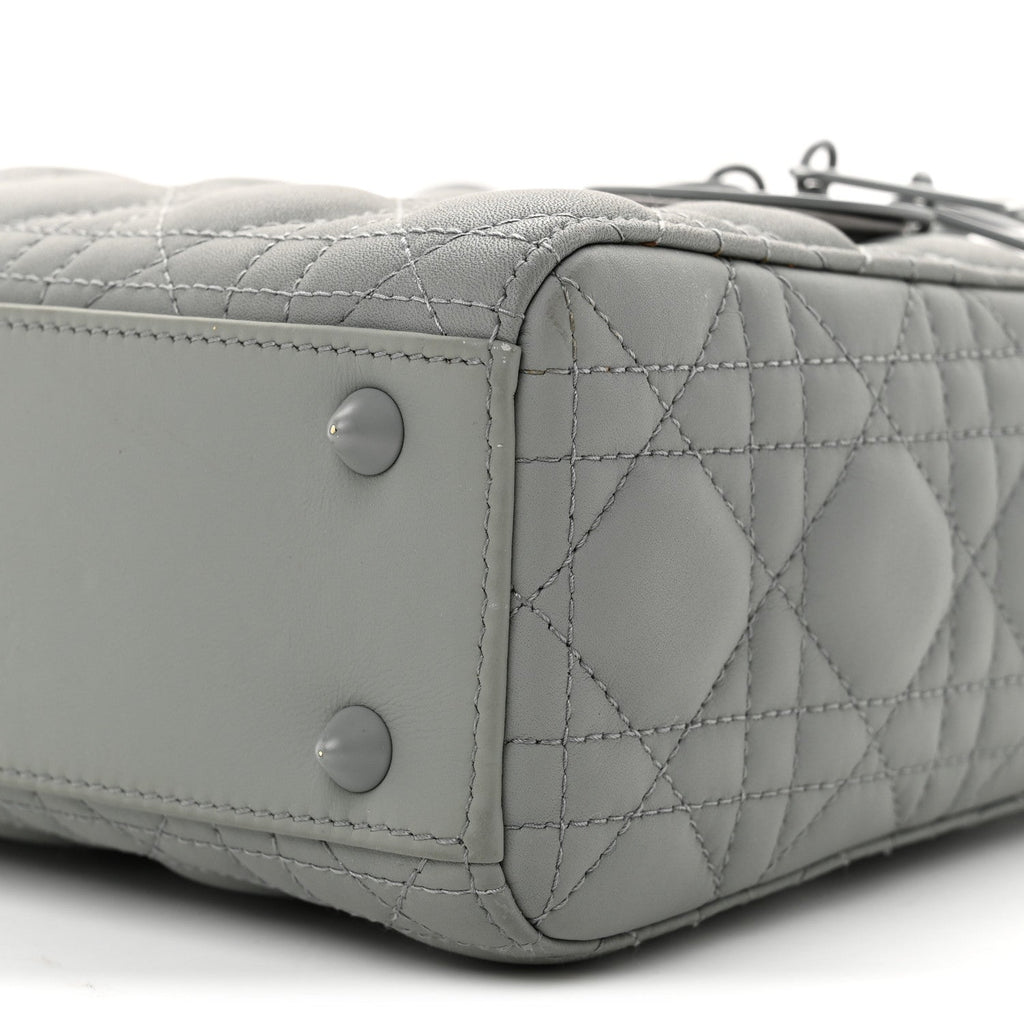 Ultra Matte Calfskin Cannage Small My ABCDior Lady Dior Grey
