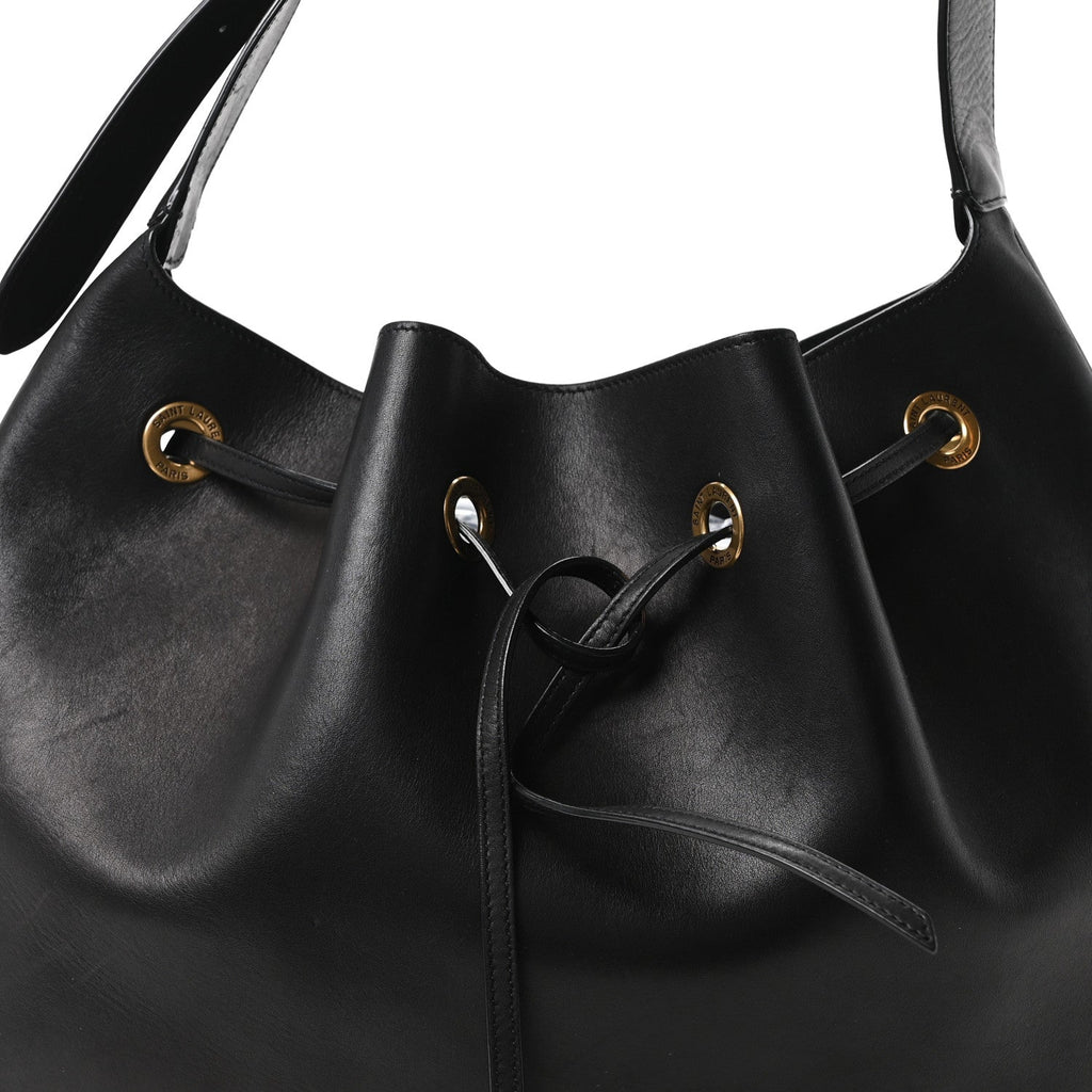 Smooth Calfskin Paris VII Large Flat Hobo Black
