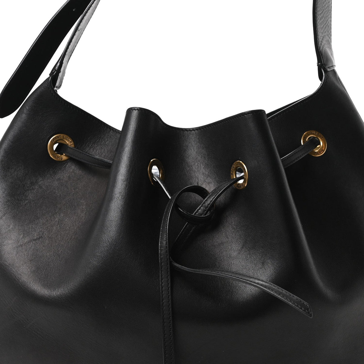 Smooth Calfskin Paris VII Large Flat Hobo Black
