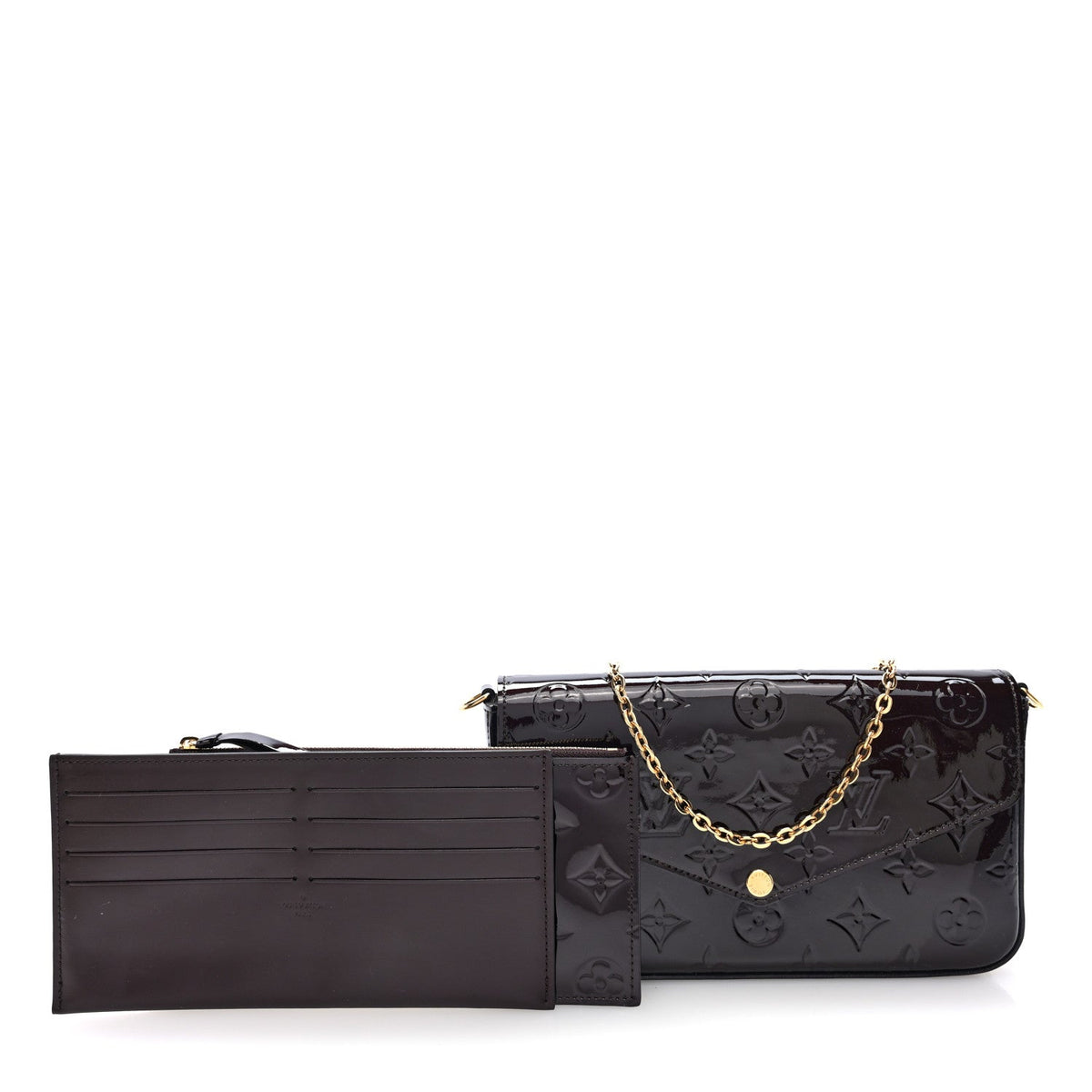 Vernis Pochette Felicie Chain Wallet Amarante