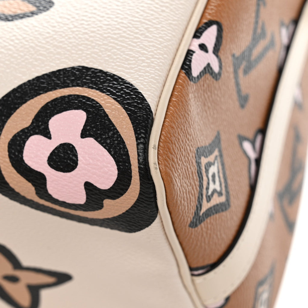 Monogram Giant Wild At Heart Speedy Bandouliere 25 Creme