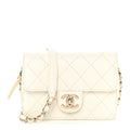 Caviar Quilted Like A Wallet Flap White