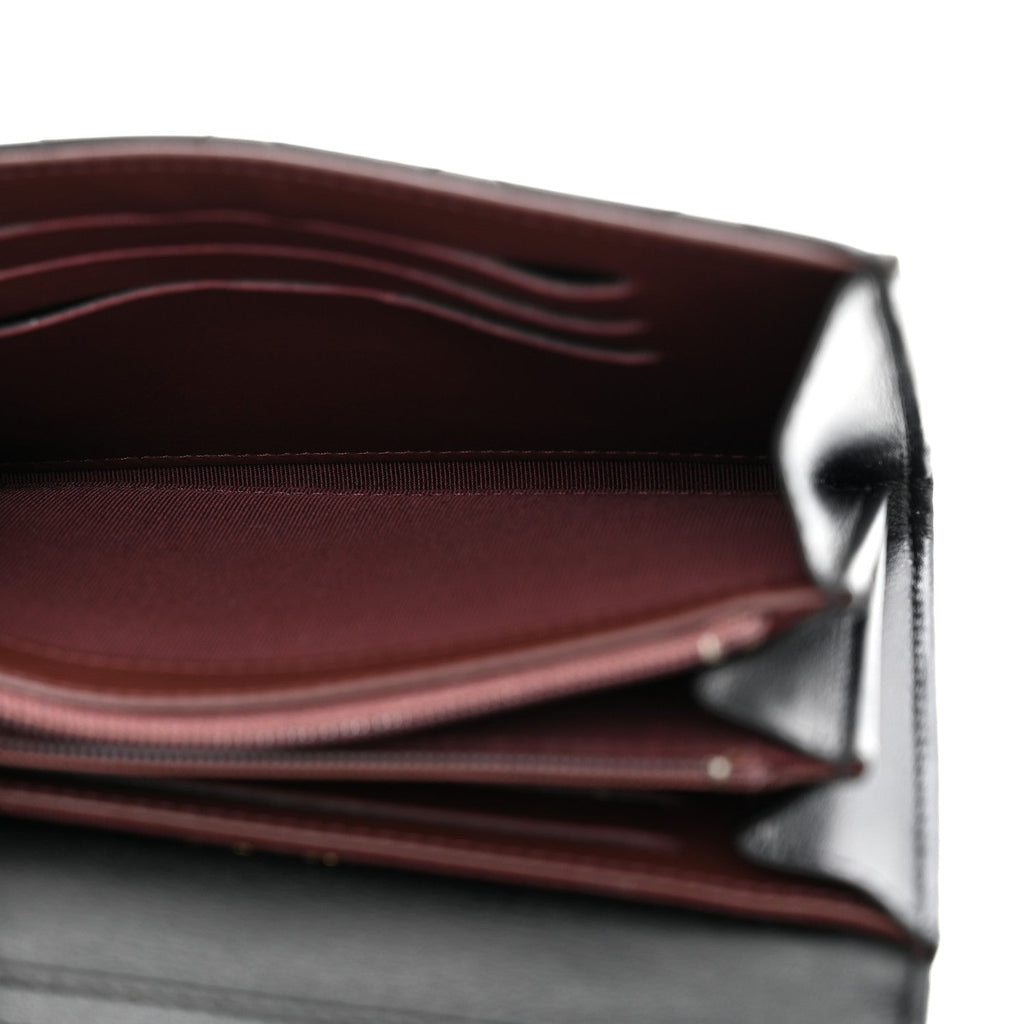 Aged Calfskin Quilted 2.55 Reissue Clutch With Chain Black