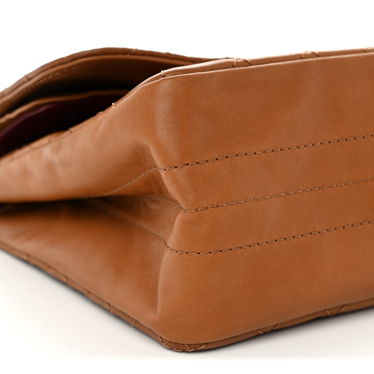 Patinated Calfskin Reissue 2.55 Maxi Flap Camel