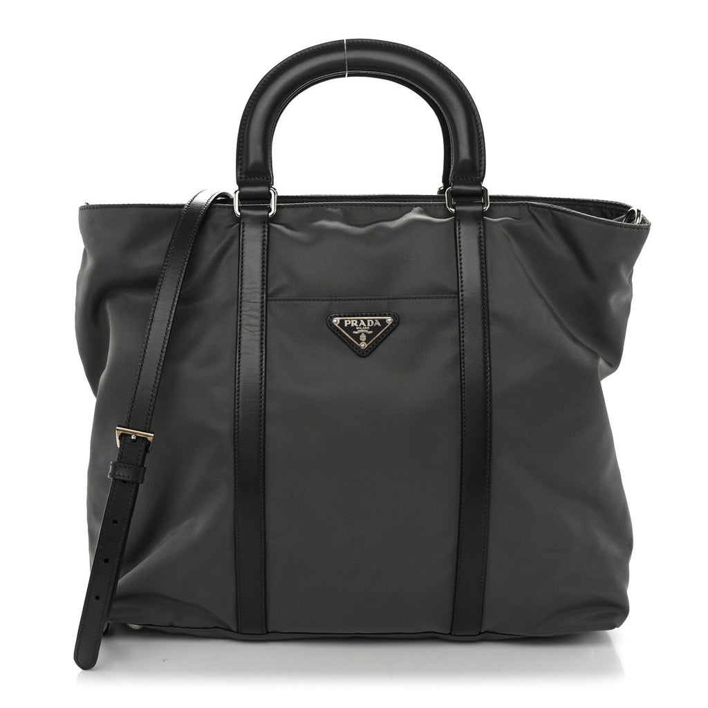 Tessuto Nylon Pocket Tote Grey