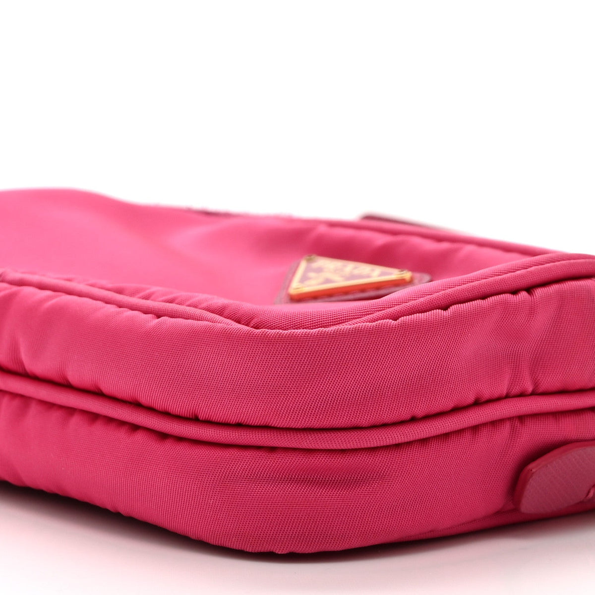 Tessuto Nylon Saffiano Mini Camera Crossbody Fuxia
