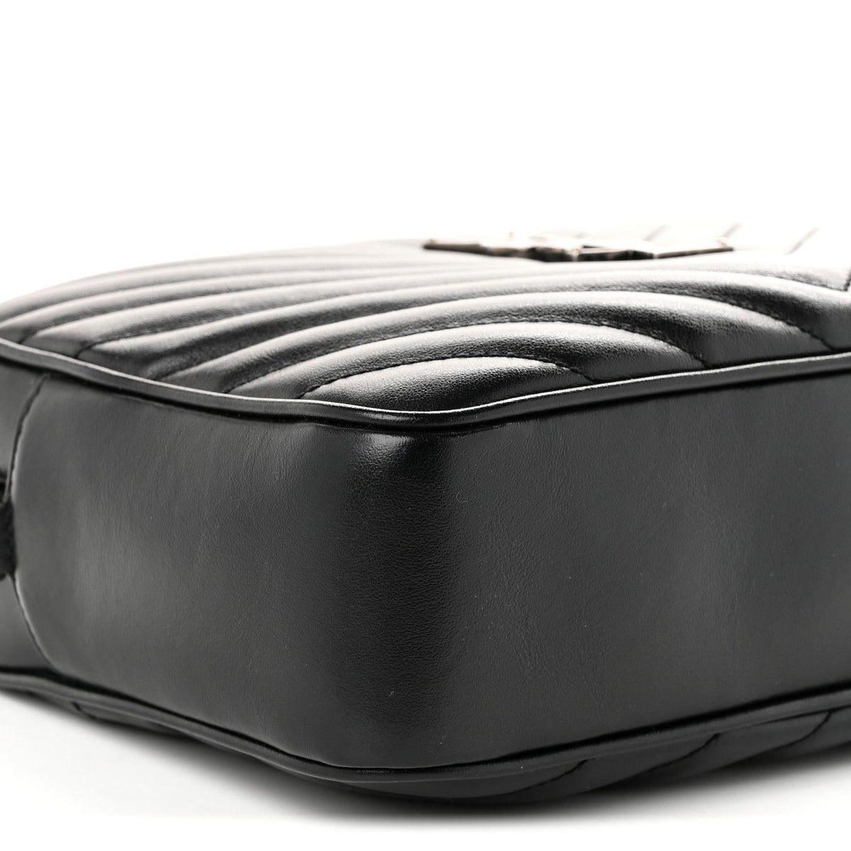 Calfskin Matelasse Monogram Lou Camera Bag Black