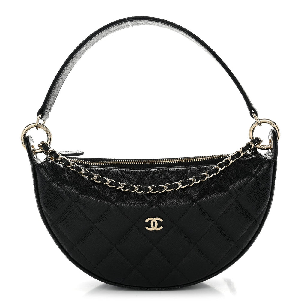 Caviar Quilted Other Shape With Chain Black