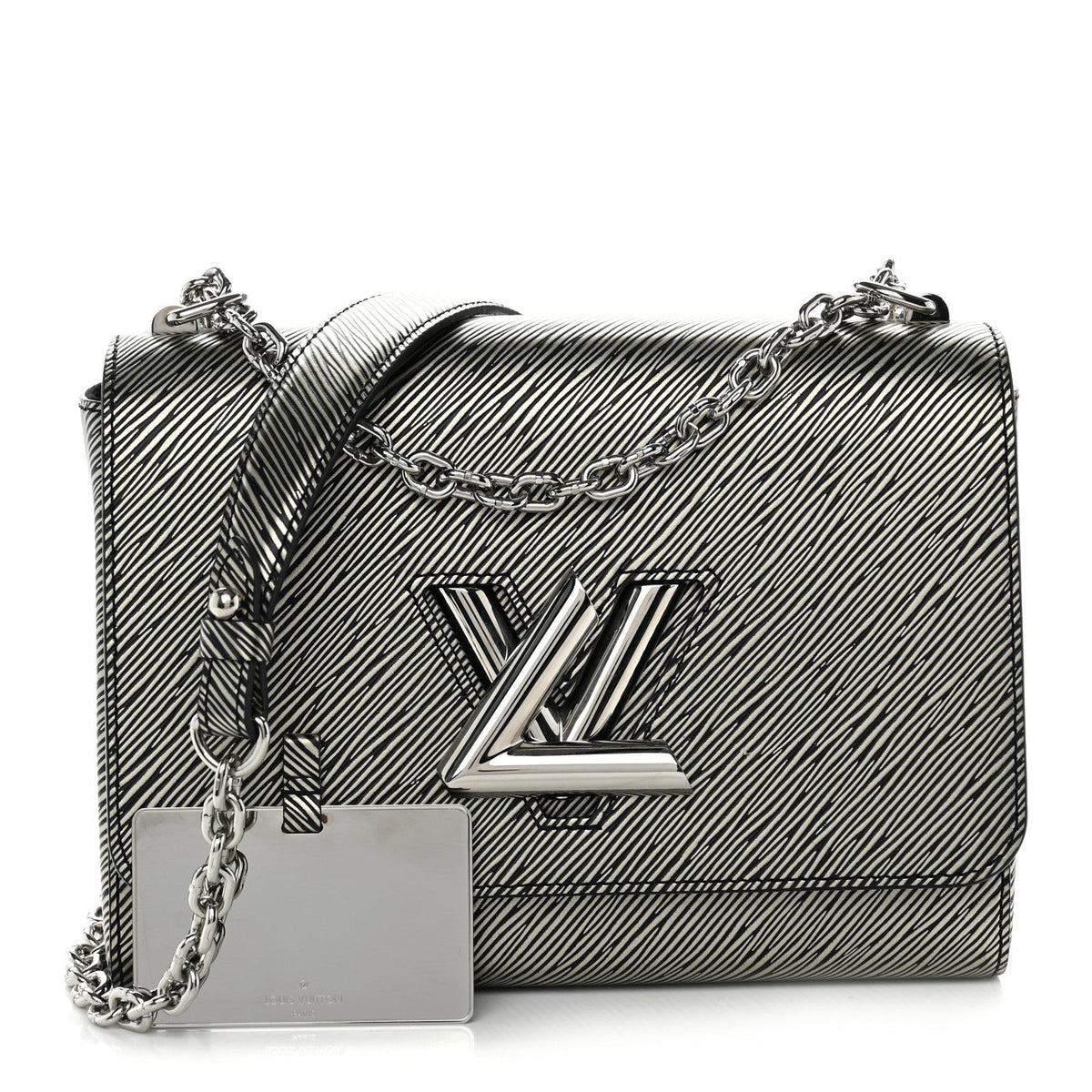 Epi Twist Shoulder Bag MM Platine