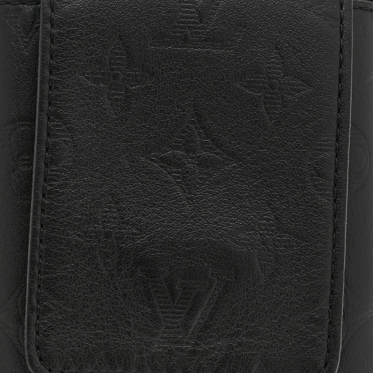 Calfskin Monogram Shadow Double Phone Pouch NM Black