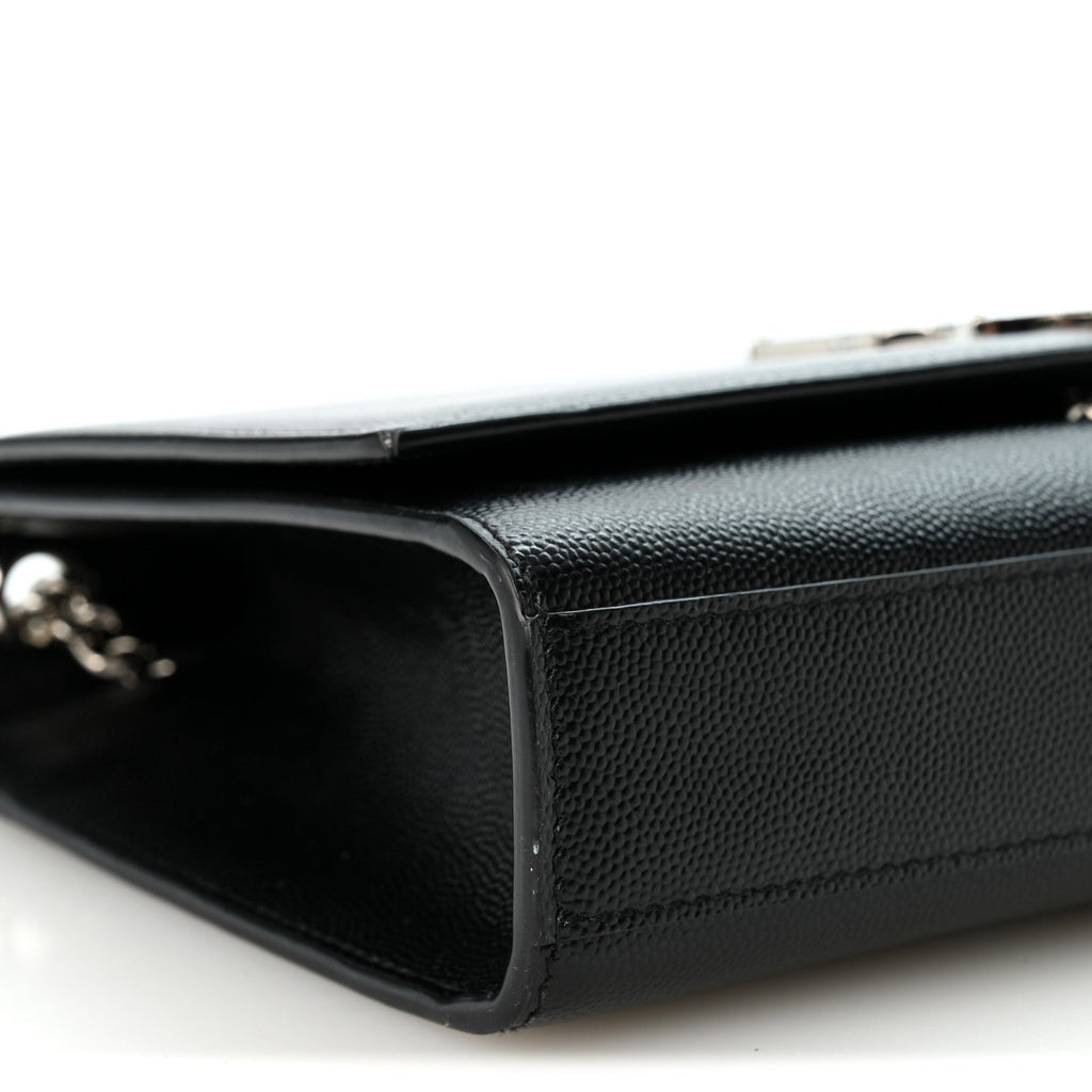 Grain De Poudre Medium Classic Monogram Kate Satchel Black