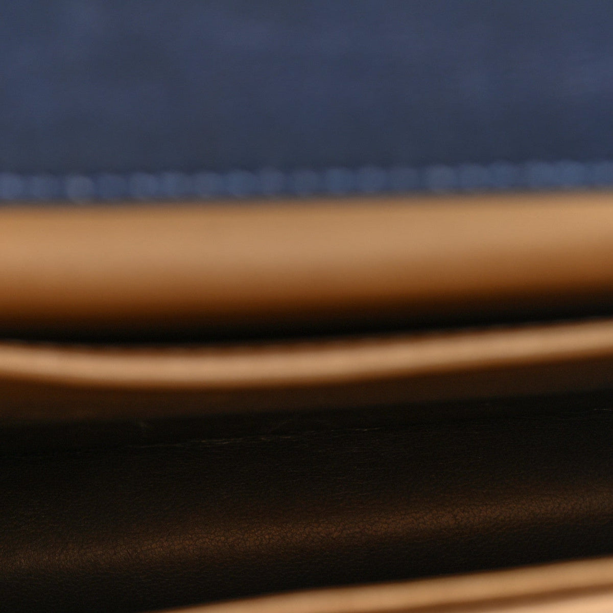 Iridescent Lambskin Quilted Chic Pearls Flap Navy Blue
