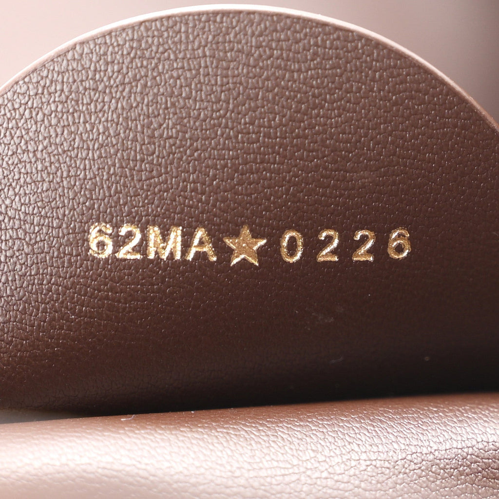 Suede Calfskin Medium Diorly Bag Chocolate