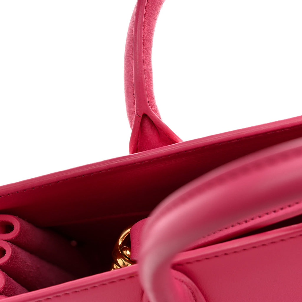 Grained Calfskin Nano Sac De Jour Lipstick Fuchsia
