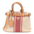 Canapa Vitello Small Buckle Bag Tan Red