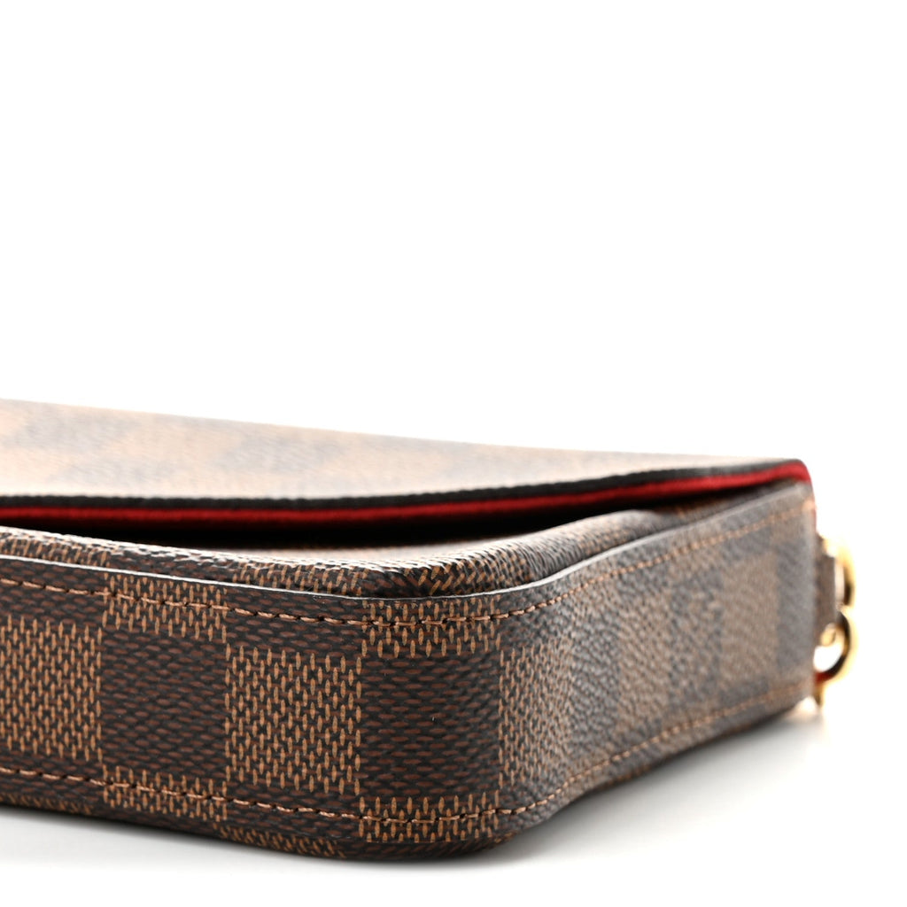 Damier Ebene Pochette Felicie Chain Wallet
