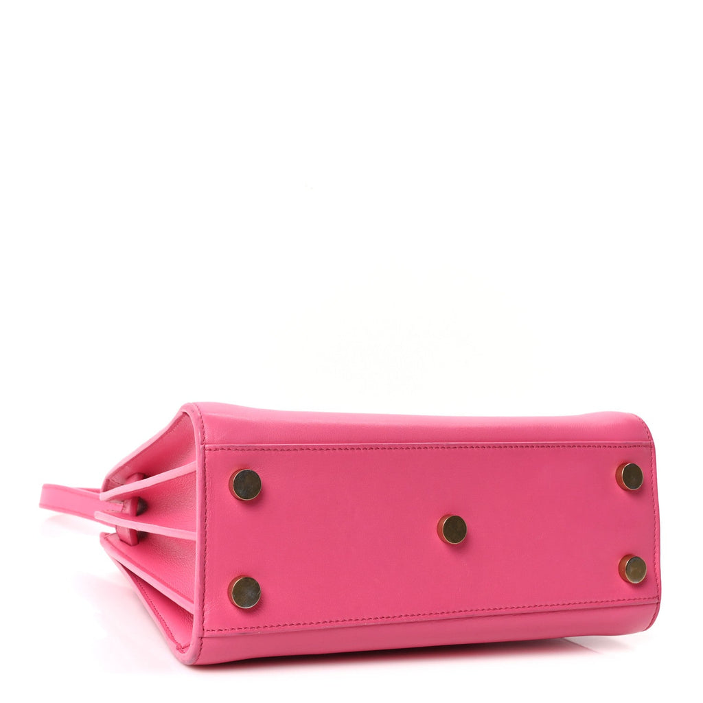Calfskin Nano Sac De Jour Lipstick Fuchsia