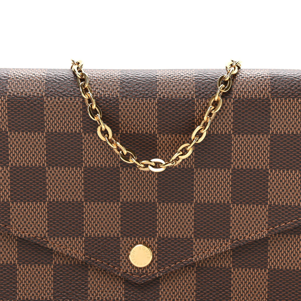 Damier Ebene Pochette Felicie Chain Wallet