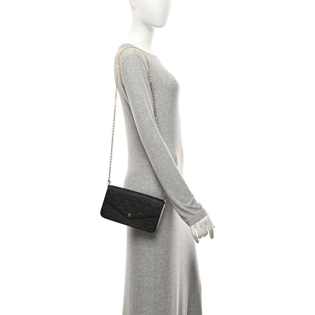 Empreinte Pochette Felicie Chain Wallet Black