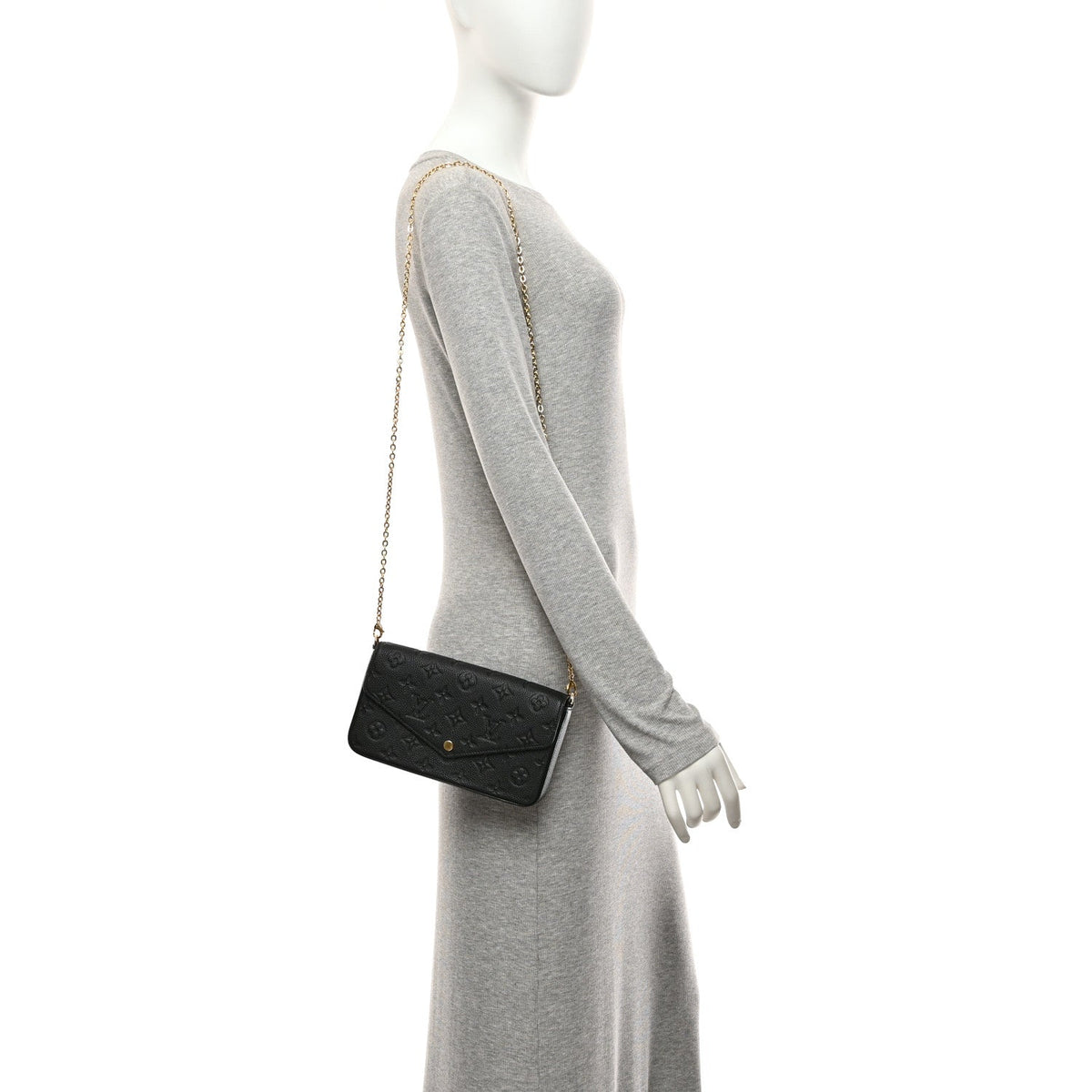 Empreinte Pochette Felicie Chain Wallet Black