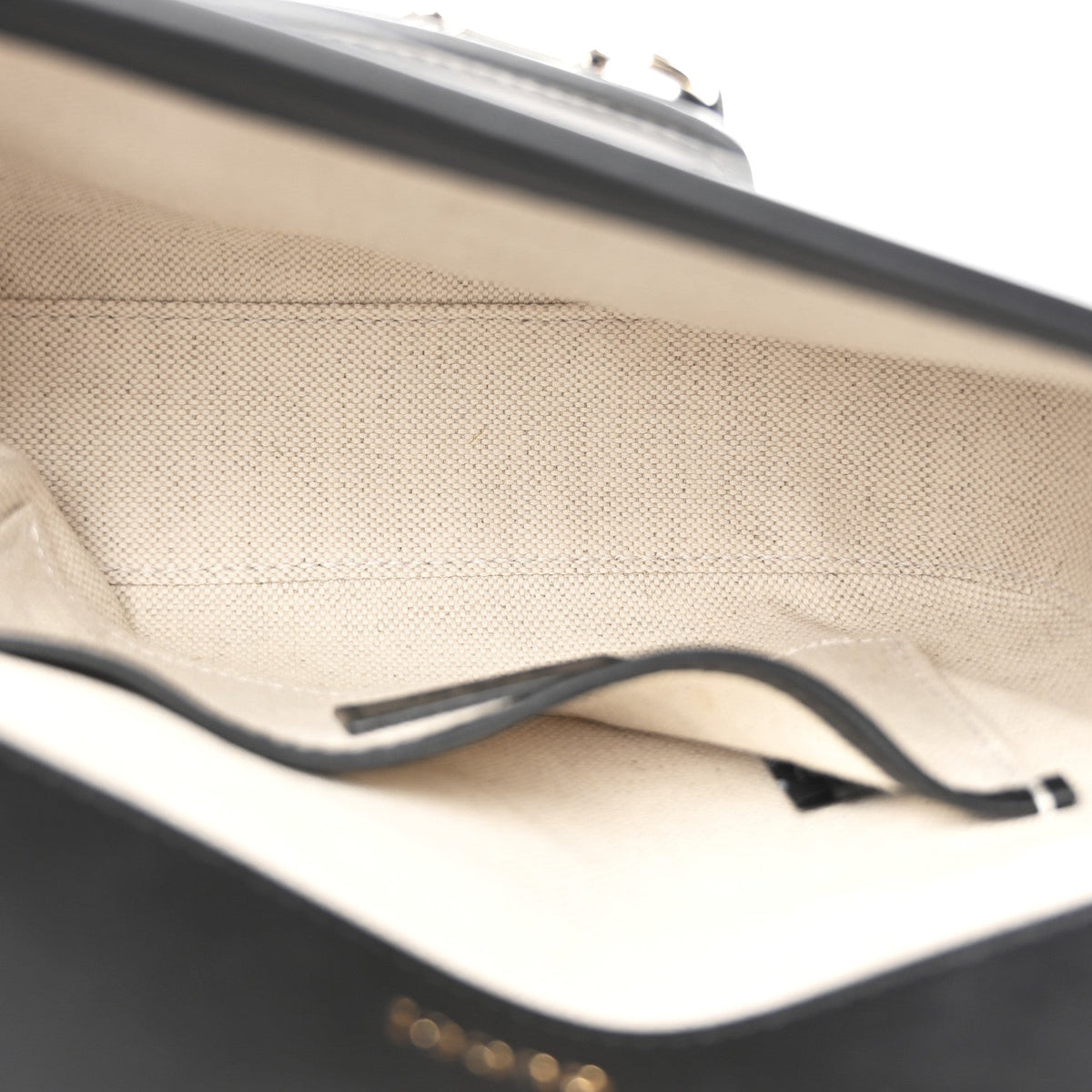 GG Supreme Monogram Horsebit 1955 Soft Mini Shoulder Bag Beige Black