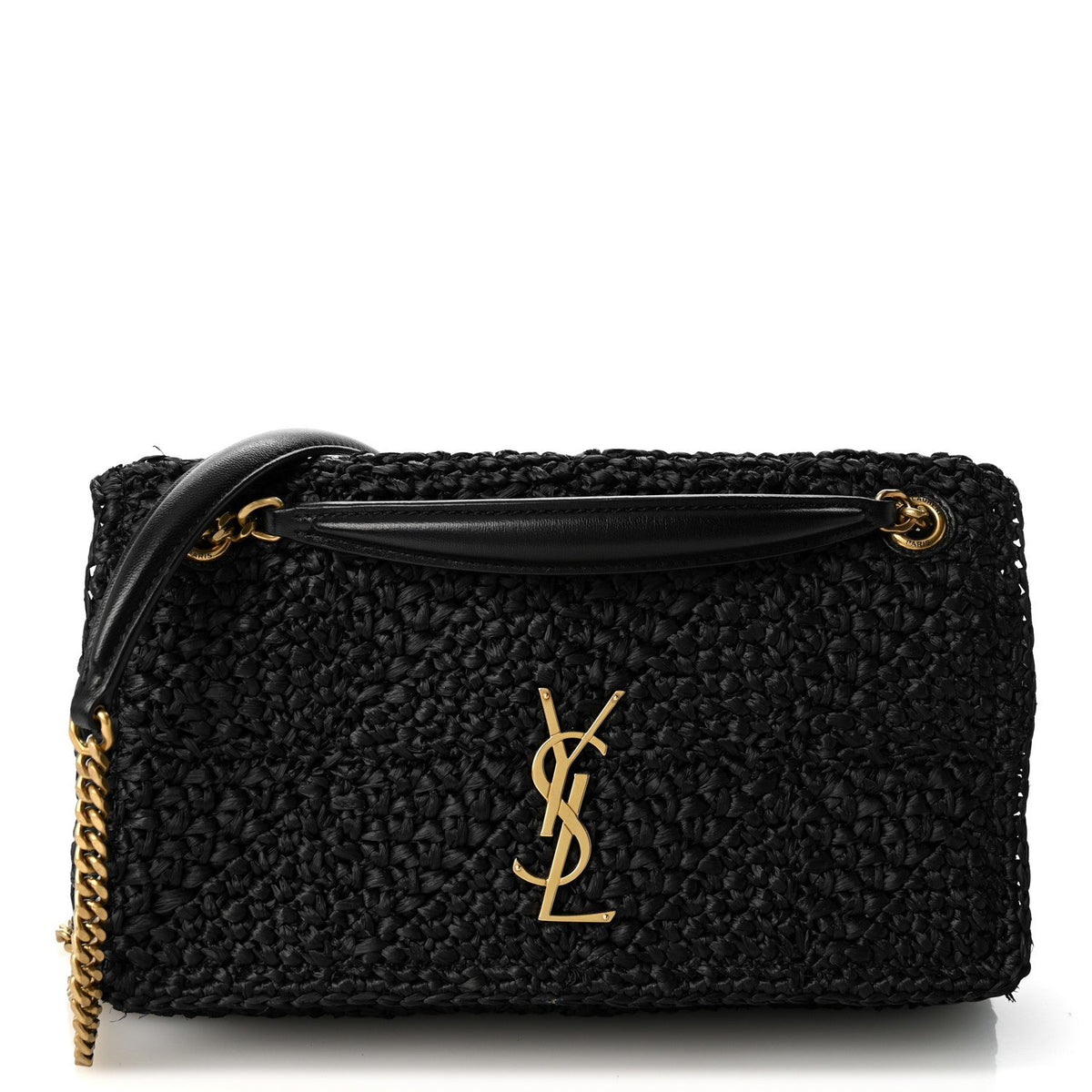 Raffia Monogram Medium Jamie Black