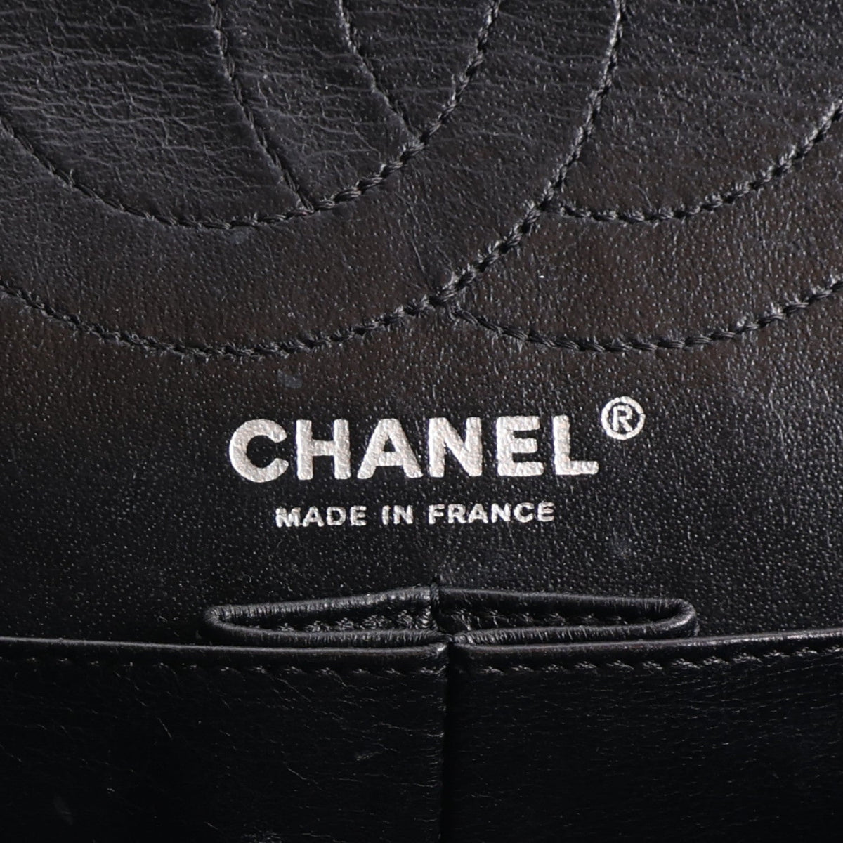 Metallic Calfskin Striped 2.55 Reissue 226 Flap Black