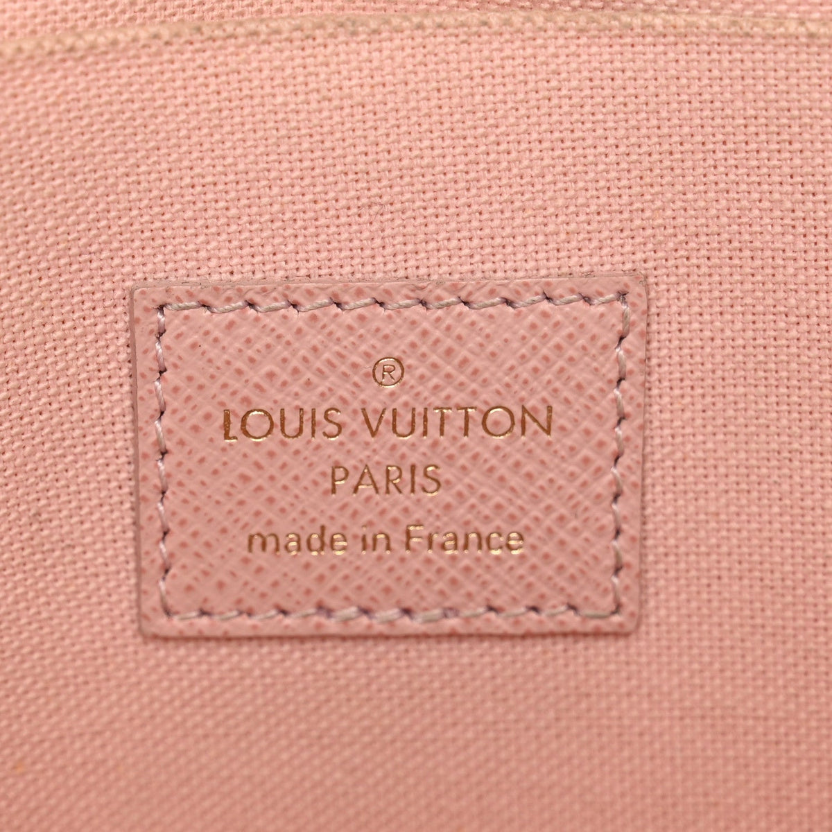 Damier Azur Pochette Felicie Chain Wallet Rose Ballerine
