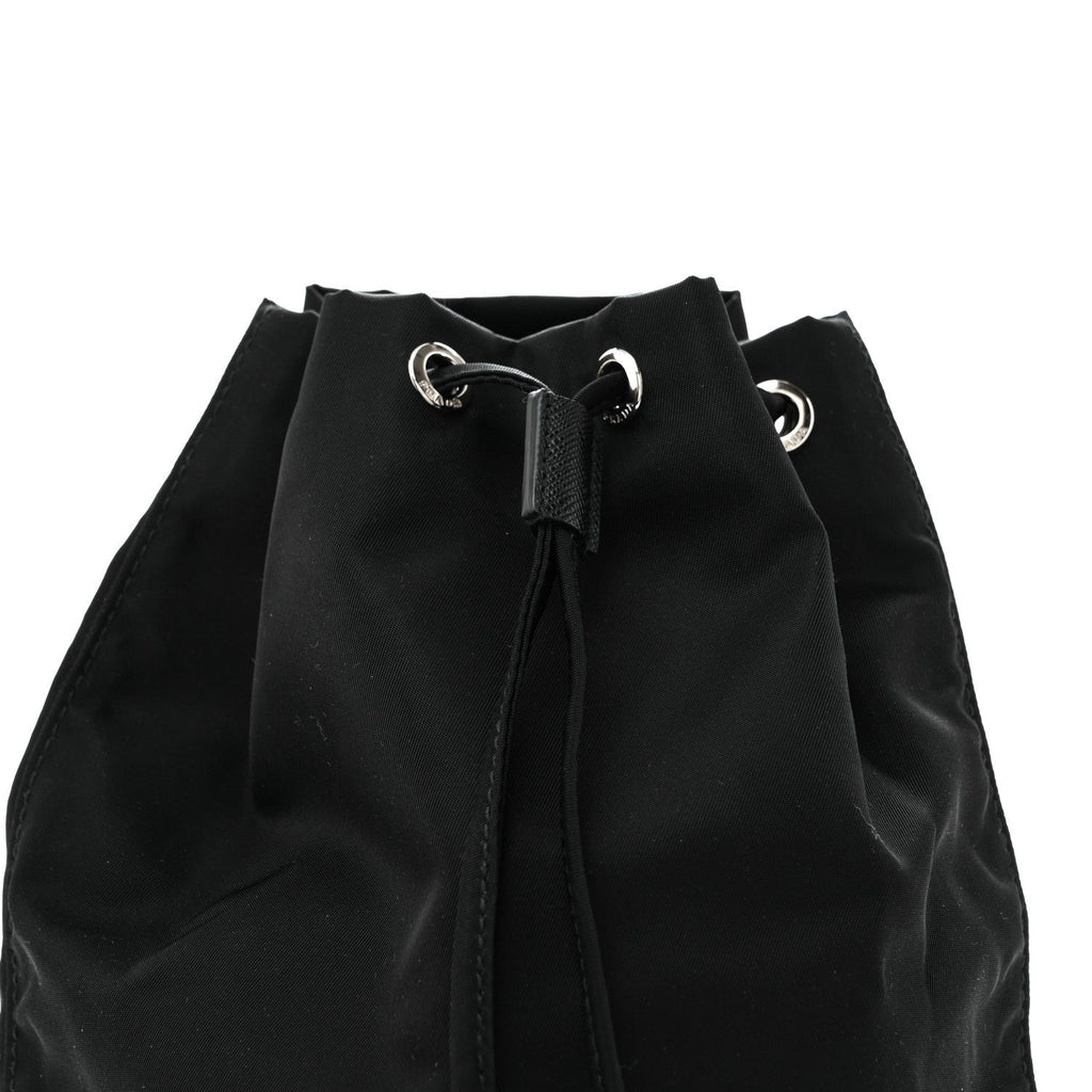Nylon Vela Drawstring Pouch Black