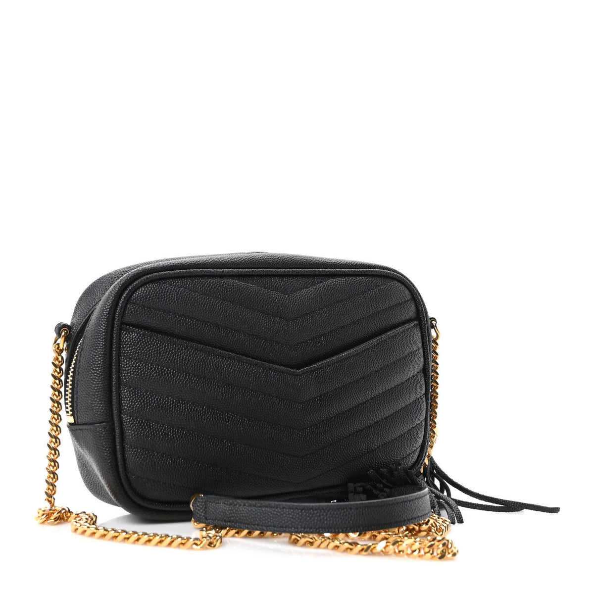 Grain De Poudre Matelasse Monogram Mini Lou Camera Bag Black
