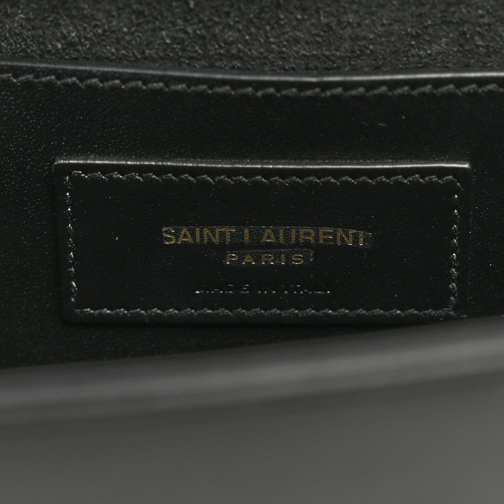 Smooth Calfskin Medium Classic Monogram Kate Tassel Satchel Black