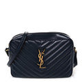 Calfskin Matelasse Monogram Lou Camera Bag Deep Marine