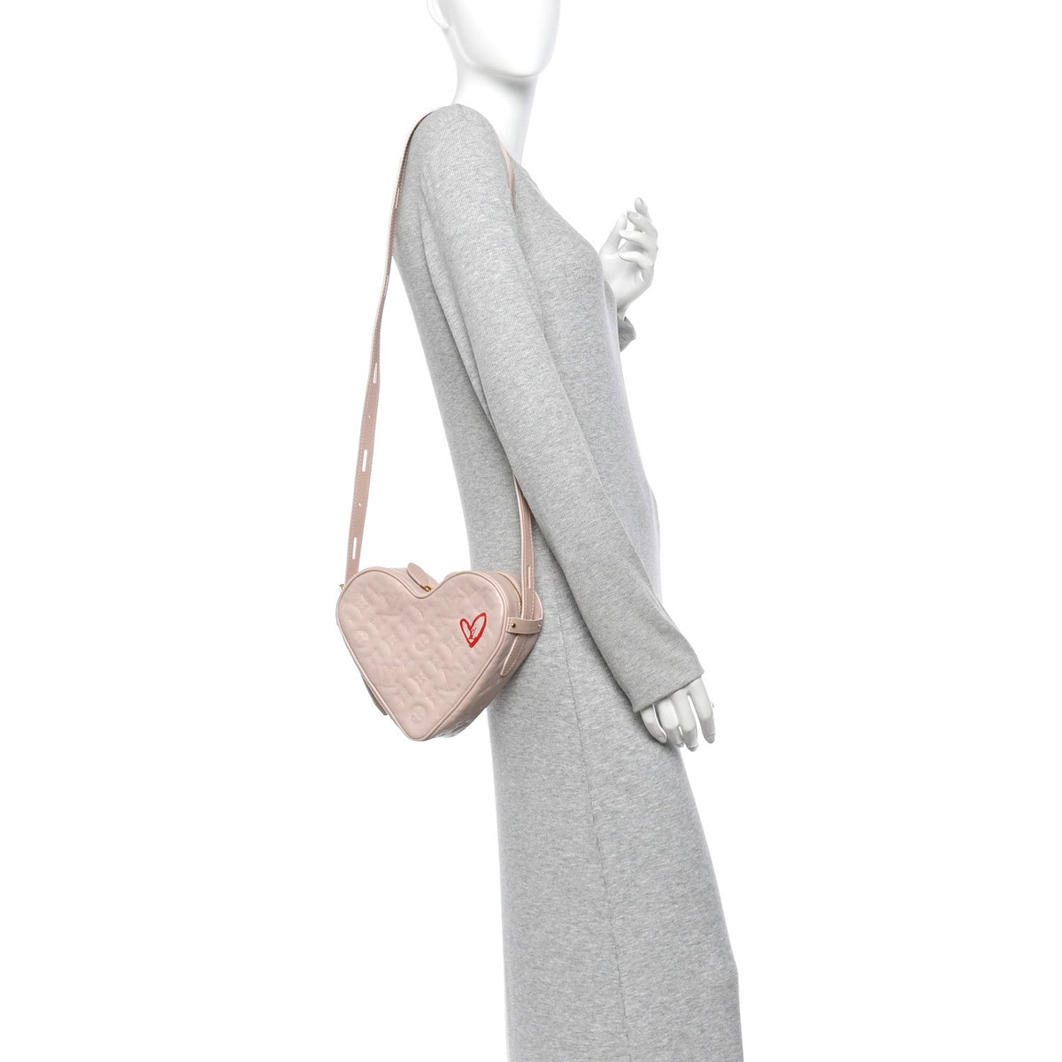 Lambskin Embossed Monogram Fall In Love Sac Coeur Light Pink