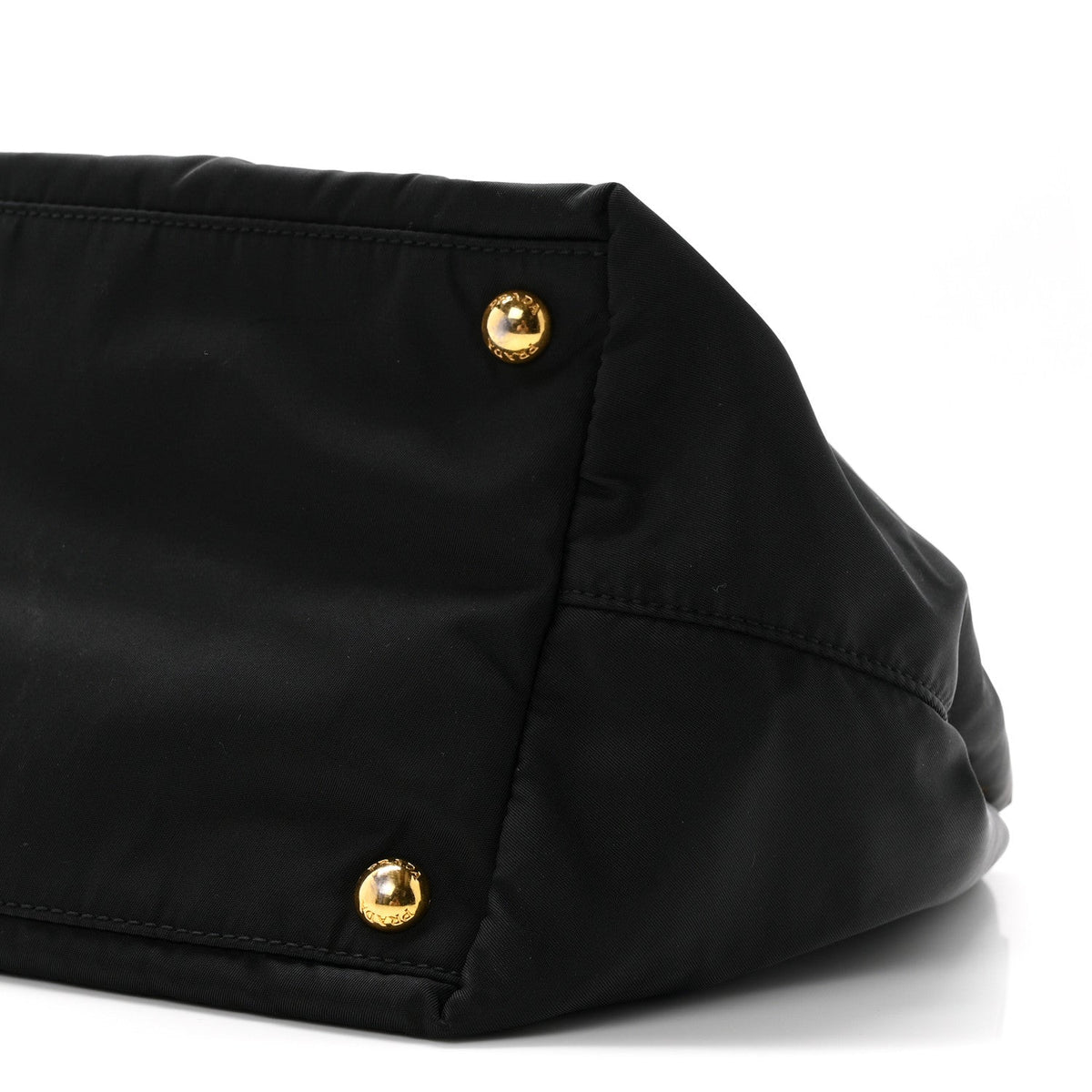 Nylon Tessuto Fiocco Bow Tote Black