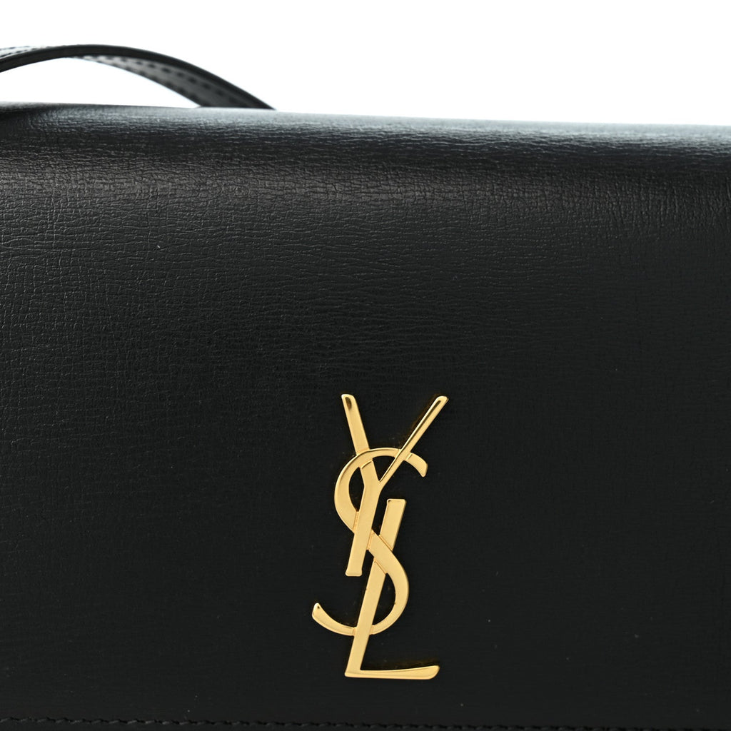 Grained Calfskin Monogram Phone Holder Crossbody Black