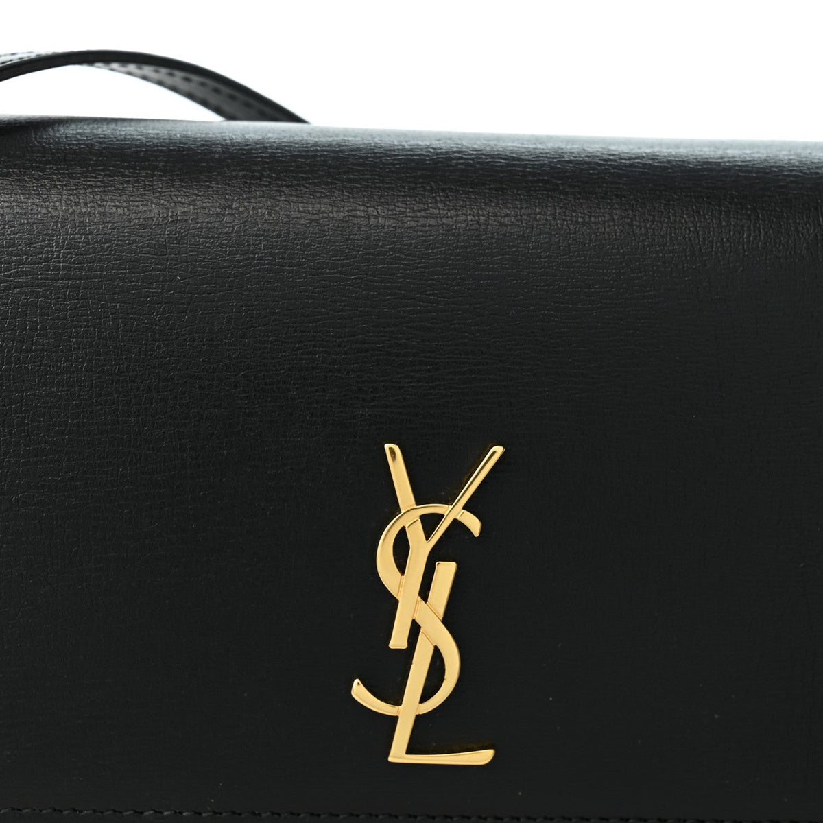 Grained Calfskin Monogram Phone Holder Crossbody Black