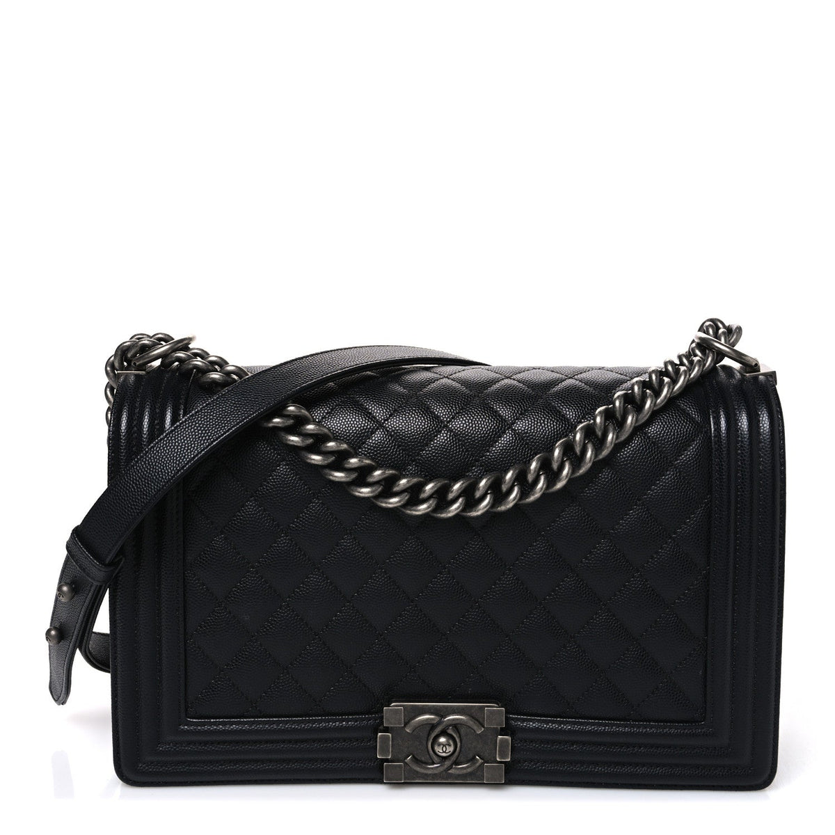 Caviar Quilted New Medium Boy Flap Black