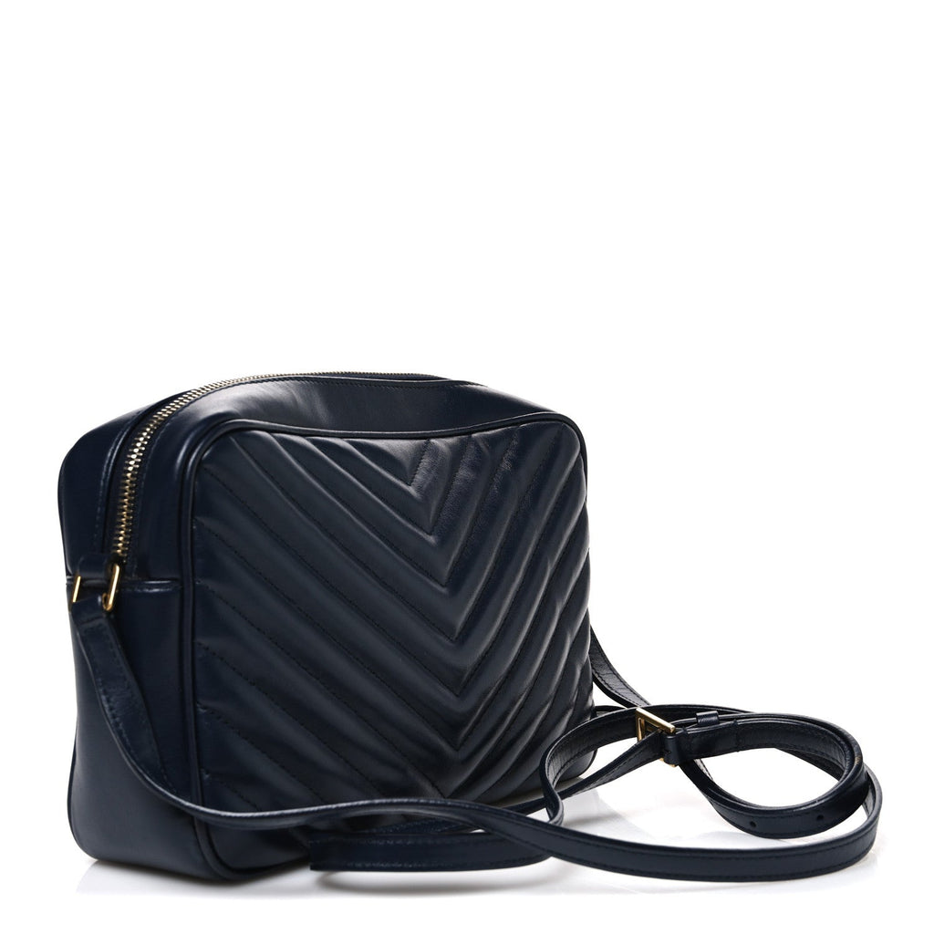 Calfskin Matelasse Monogram Lou Camera Bag Deep Marine