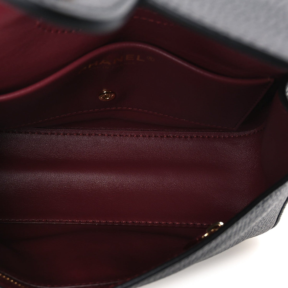 Grained Calfskin Mini Souplissimo Maxi Flap Black