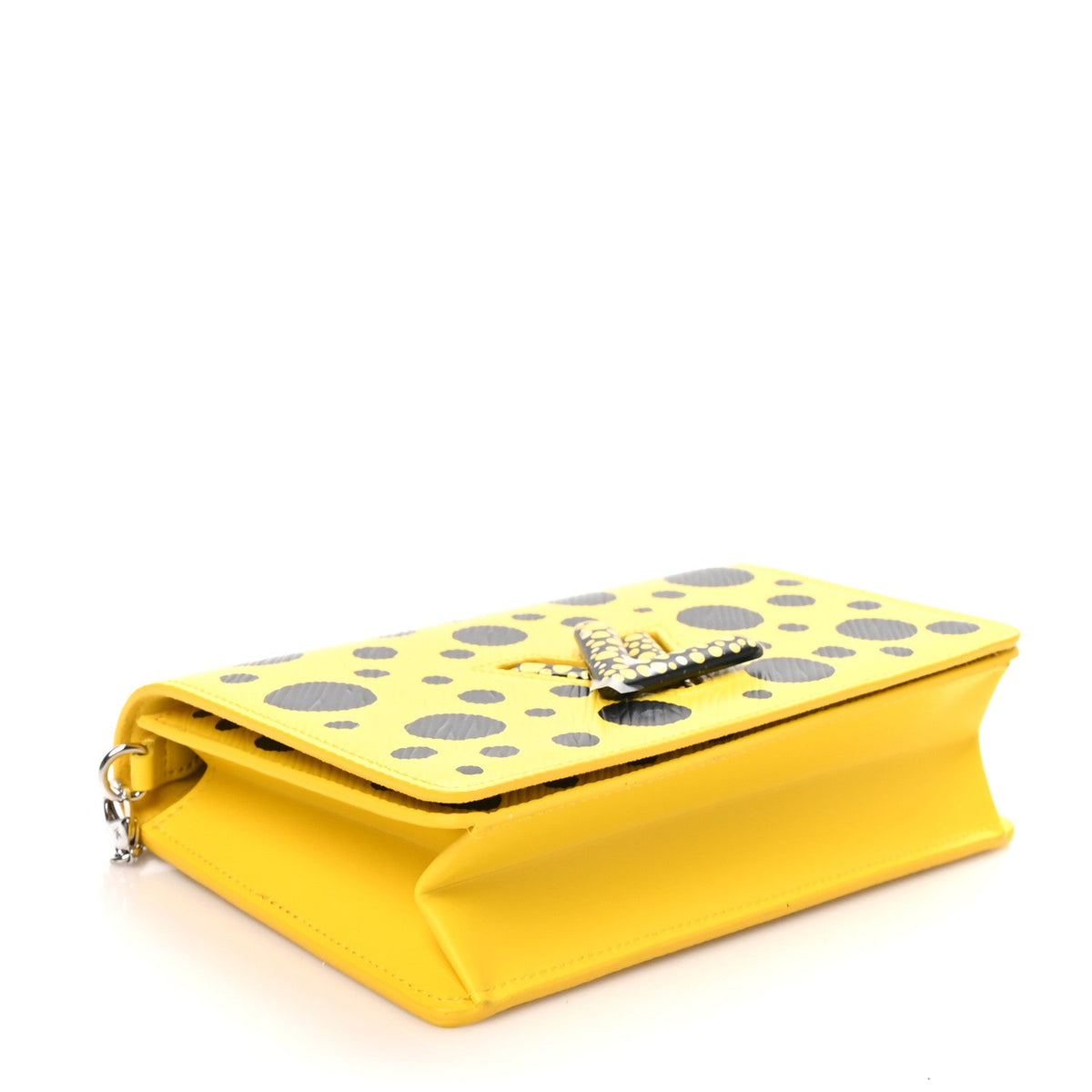 LV x YK Epi Infinity Dots Twist Belt Chain Wallet Yellow Black