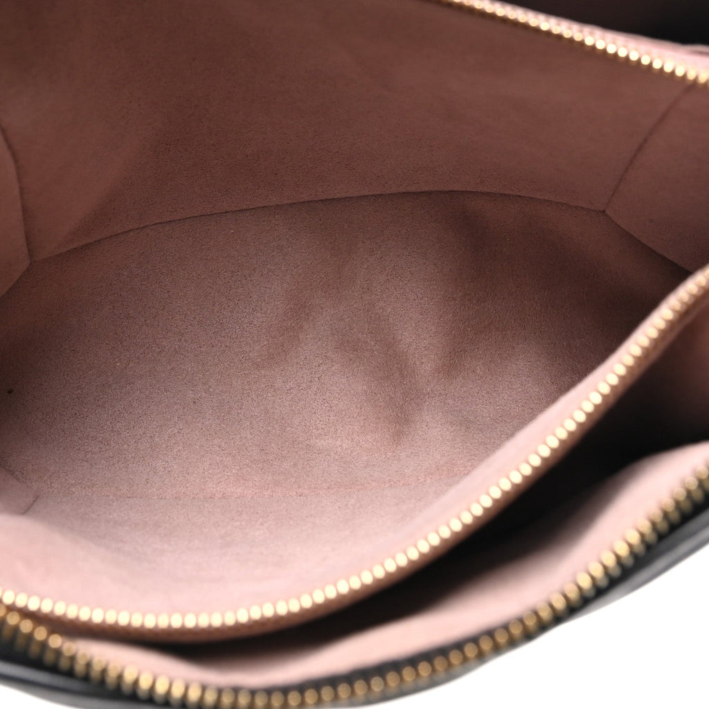 Lambskin Embossed Monogram Coussin PM Black