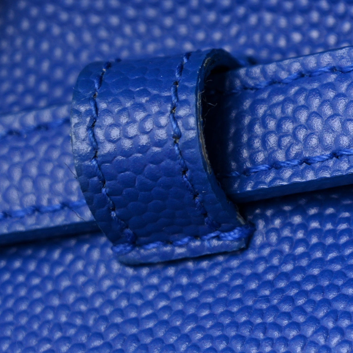 Grain De Poudre Matelasse Chevron Monogram Chain Wallet Blue Majorelle