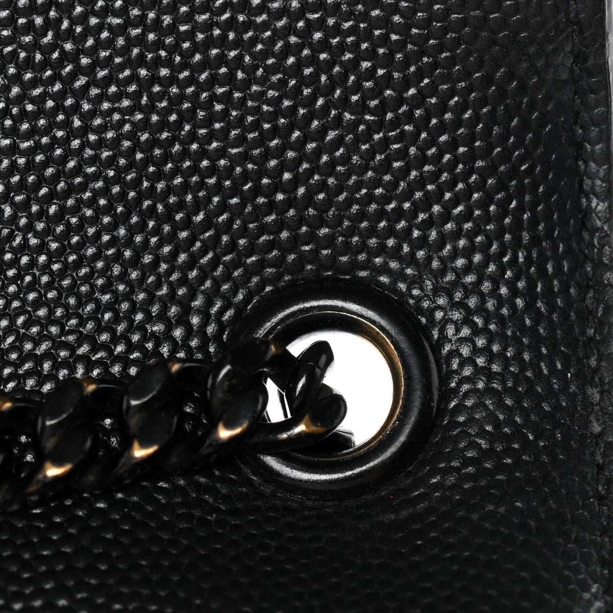 Grain De Poudre Medium Classic Monogram Monochrome Kate Satchel Black